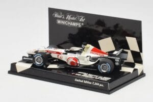 Honda RA106 #12 J. Button Hungarian GP Winner F1 2006 Minichamps 1:43 400060112 Metal - imagem 3 de 5