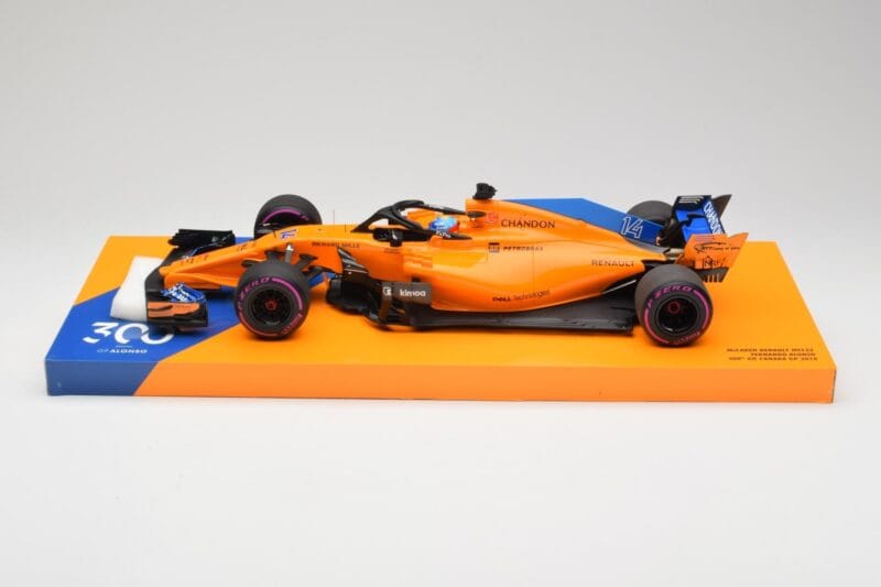 McLaren MCL33 #14 F. Alonso Canadian Grand Prix 300th Start 2018 Minichamps 1:18 533184014 Metal