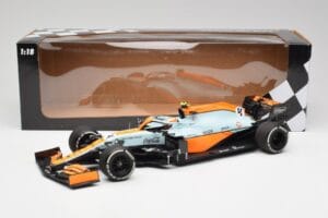 McLaren MCL35M #4 L. Norris Monaco GP 2021 Minichamps 1:18 530212404 Metal - imagem 6 de 7