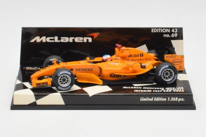McLaren Mercedes MP4-20 G. Paffett Test Car 2006 Minichamps 1:43 530064395 Metal