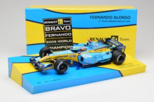 Renault R25 #5 F. Alonso Brazil GP F1 World Champion 2005 Minichamps 1:18 147051705 Metal - imagem 6 de 6