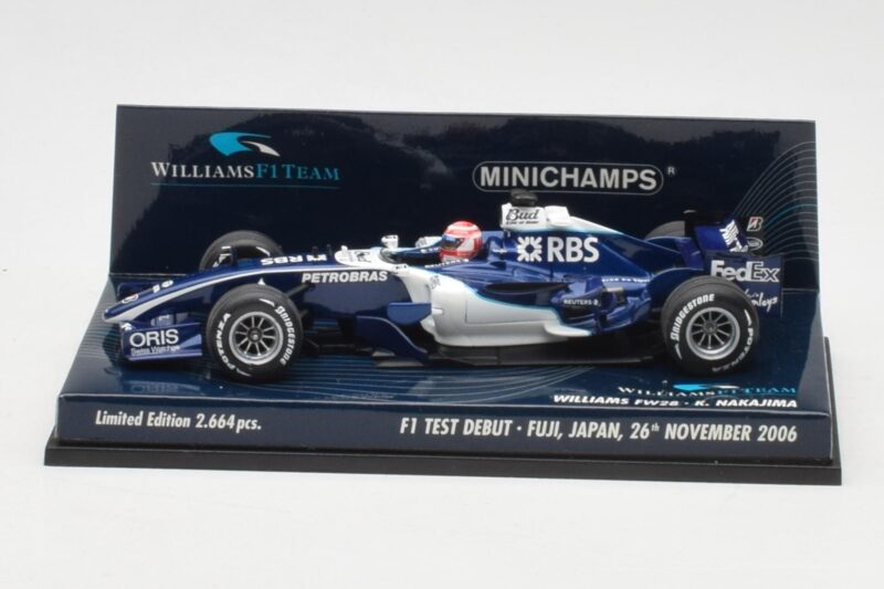Williams FW28 Toyota K. Nakajima F1 Test Debut 2006 Minichamps 1:43 400060135 Metal