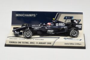 Williams Toyota FW29B K. Nakajima Jerez Test 14 Janeiro 2008 Minichamps 1:43 400080108 Metal