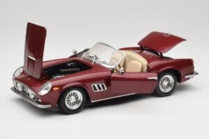 Ferrari 250 GT California Spider LWB Vermelho Escuro Hot Wheels 1:18 25727 Metal - imagem 2 de 8