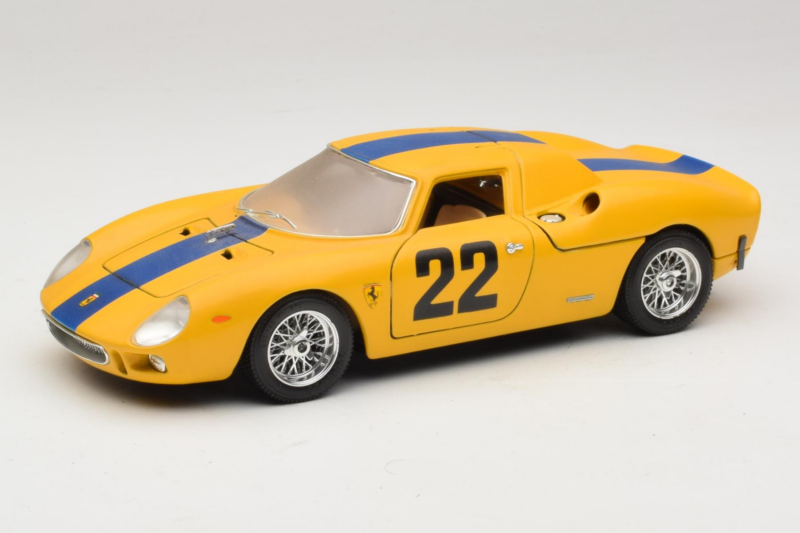 Ferrari 250 LM #22 Amarelo 1965 Bburago 1:18 3333-Y1 Metal