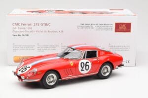 Ferrari 275 GTB Competizione #26 G. Biscaldi / A. de Bourbon Team Hugus 24 Hours of Le Mans 1966 CMC 1:18 M-199 Metal - imagem 6 de 6