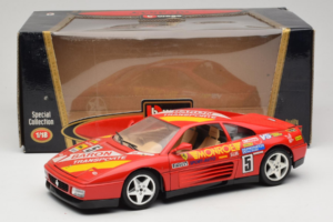 Ferrari 348 TB #5 Monroe Vermelho 1989 Bburago 1:18 3039-M1 Metal - imagem 8 de 8