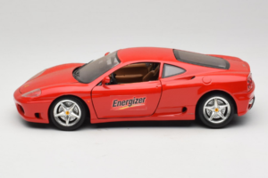 Ferrari 360 Modena Energizer Vermelho Bburago 1:18 3358-P3 Metal - imagem 4 de 8