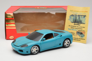Ferrari 360 Modena Migros Edição Limitada 333 unid Azul Bburago 1:18 3358-G1 Metal - imagem 8 de 8