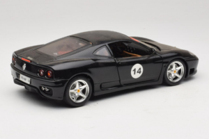 Ferrari 360 Modena #14 Preto Edição Limitada Bburago 1:18 3368-B1 Metal - imagem 3 de 8