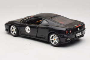 Ferrari 360 Modena #14 Preto Edição Limitada Bburago 1:18 3368-B1 Metal - imagem 7 de 8