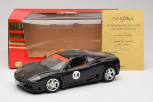 Ferrari 360 Modena #14 Preto Edição Limitada Bburago 1:18 3368-B1 Metal - imagem 8 de 8