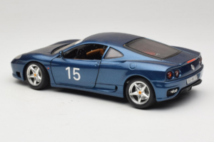 Ferrari 360 Modena #15 Edição Limitada Azul Metálico Bburago 1:18 3358-F1 Metal - imagem 7 de 8