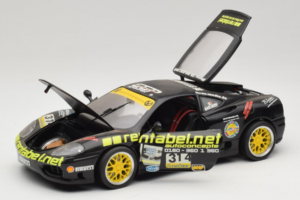 Ferrari 360 Modena Rentabel #314 Gagliardi Preto Bburago 1:18 3378-B1 Metal - imagem 2 de 8