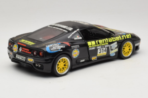 Ferrari 360 Modena Rentabel #314 Gagliardi Preto Bburago 1:18 3378-B1 Metal - imagem 3 de 8