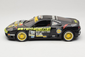 Ferrari 360 Modena Rentabel #314 Gagliardi Preto Bburago 1:18 3378-B1 Metal - imagem 4 de 8