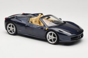 Ferrari 458 Italia Spider Dark Blue Metallic Hot Wheels 1:18 X5529 Metal - imagem 6 de 8