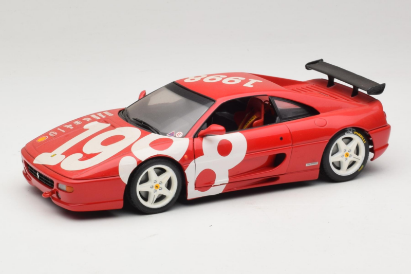 Ferrari F355 Berlinetta Vermelho com rodas brancas UT Models 1:18 180074020-P2 Metal
