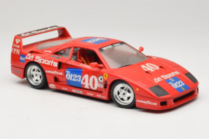 Ferrari F40 #40 J-P. Jabouille / O. Grouillard Art Sports 1987 Bburago 1:18 3332-A1 Metal - imagem 6 de 8