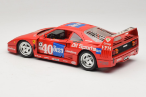 Ferrari F40 #40 J-P. Jabouille / O. Grouillard Art Sports 1987 Bburago 1:18 3332-A1 Metal - imagem 7 de 8
