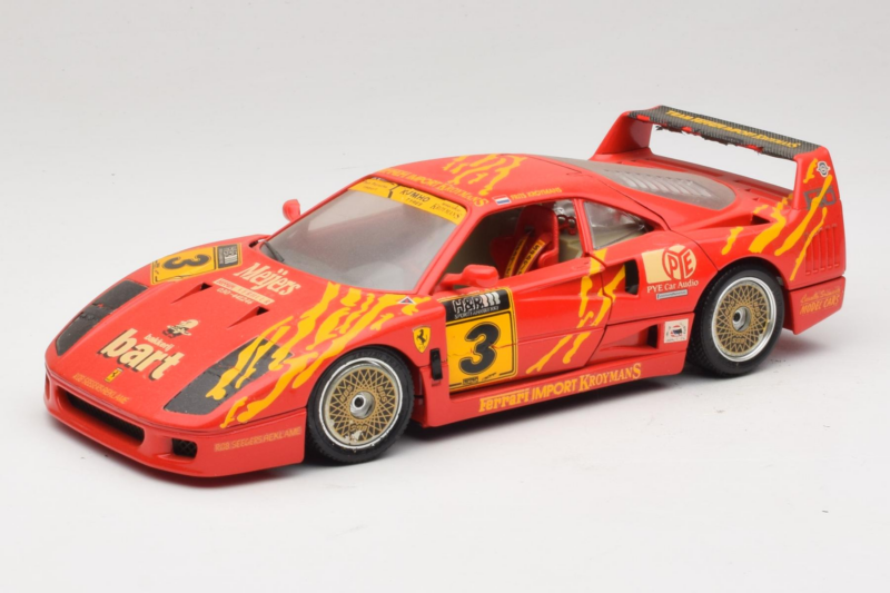 Ferrari F40 Evoluzione #3 Brummel Vermelho 1987 Bburago 1:18 3022-P2 Metal