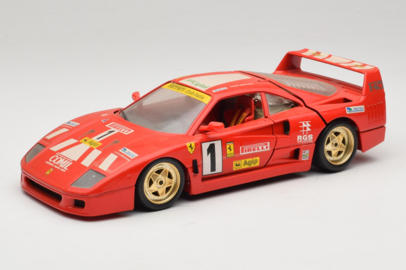 Ferrari F40 Evoluzione #1 Pirelli Vermelho 1992 Bburago 1:18 3042-P1 Metal