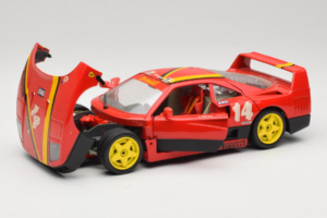 Ferrari F40 Evoluzione #14 L. Dalla Noce H&R Vermelho com Rodas Amarelas 1992 Bburago 1:18 3042-H1 Metal - imagem 2 de 8