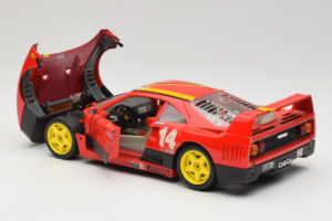 Ferrari F40 Evoluzione #14 L. Dalla Noce H&R Vermelho com Rodas Amarelas 1992 Bburago 1:18 3042-H1 Metal - imagem 5 de 8