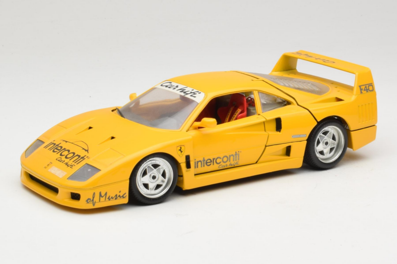 Ferrari F40 Interconti Car HiFi Amarelo Bburago 1:18 3032-I1 Metal