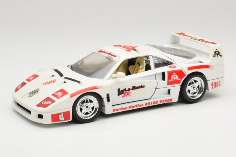 Ferrari F40 Kart-o-Mania Branco Bburago 1:18 3332-W3 Metal