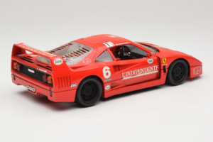 Ferrari F40 #6 V. Colombo L'Indipendente Vermelho 1987 Bburago 1:18 3032-L1 Metal - imagem 3 de 8