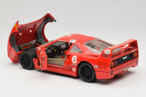 Ferrari F40 #6 V. Colombo L'Indipendente Vermelho 1987 Bburago 1:18 3032-L1 Metal - imagem 5 de 8
