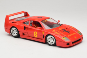 Ferrari F40 #8 Bevro International Vermelho 1987 Bburago 1:18 3332-P3 Metal - imagem 6 de 8