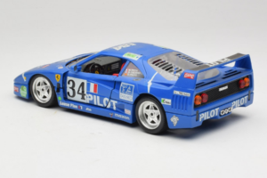Ferrari F40 #34 M. Ferte / Thavenin / Palau Pilot Azul 1987 Bburago 1:18 3032-B1 Metal - imagem 7 de 8
