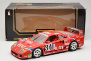 Ferrari F40 LM Pilot #34 Ferte / Thavenin / Palau 24 Hours of Le Mans 1995 Vermelho Bburago 1:18 3032-P3 Metal - imagem 8 de 8