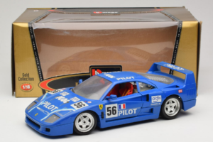 Ferrari F40 Pilot #56 Azul Bburago 1:18 3332-BL1 Metal - imagem 8 de 8