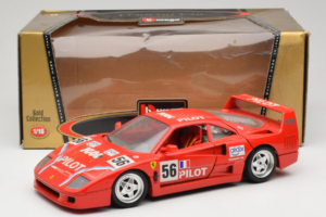Ferrari F40 #56 Pilot Vermelho 1987 Bburago 1:18 3332-P2 Metal - imagem 8 de 8