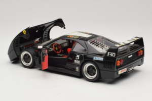 Ferrari F40 Pirelli Agip #1 Preto Bburago 1:18 3332-B1 Metal - imagem 5 de 8