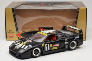 Ferrari F40 Pirelli Agip #1 Preto Bburago 1:18 3332-B1 Metal - imagem 8 de 8