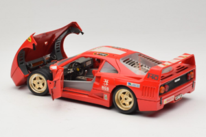 Ferrari F40 Pirelli Agip #1 Ferrari Club Italia Vermelho Bburago 1:18 3032-P2 Metal - imagem 5 de 8