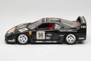 Ferrari F40 Seco #99 Lesseps / Charriol / Balandras Preto Bburago 1:18 3032-B3 Metal - imagem 4 de 8