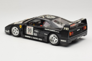 Ferrari F40 Seco #99 Lesseps / Charriol / Balandras Preto Bburago 1:18 3032-B3 Metal - imagem 7 de 8