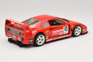 Ferrari F40 #40 T. Ohta / A. Reid Taisan Vermelho 1987 Bburago 1:18 3022-T1 Metal - imagem 3 de 8
