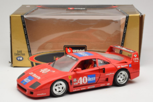 Ferrari F40 #40 the0123 Vermelho 1987 Bburago 1:18 3332-P5 Metal - imagem 8 de 8