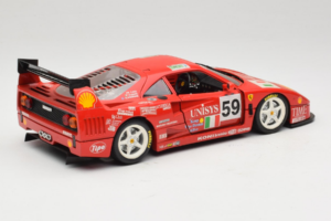 Ferrari F40 LM Unisys #59 Ota / P. Nappi / R. Donovan 24 Hours of Le Mans 1996 Bburago 1:18 3032-U1 Metal - imagem 3 de 8