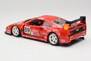 Ferrari F40 LM Unisys #59 Ota / P. Nappi / R. Donovan 24 Hours of Le Mans 1996 Bburago 1:18 3032-U1 Metal - imagem 7 de 8