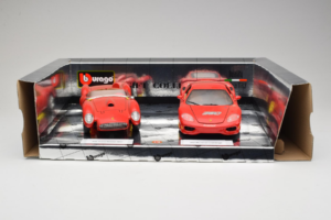 Ferrari Gift Set 250 Testa Rossa & 360 Modena Challenge Vermelho Bburago 1:18 GC001 Metal