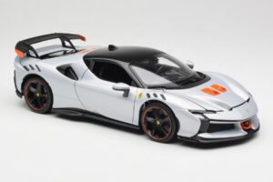 Ferrari SF90 XX Stradale Arctic White Bburago 1:18 18-16020W Metal - imagem 6 de 8