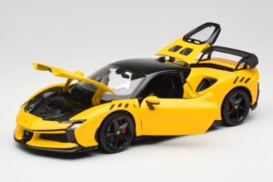 Ferrari SF90 XX Stradale Giallo Modena Bburago 1:18 18-16020Y Metal - imagem 2 de 8