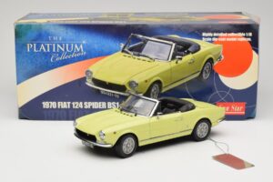 Fiat 124 Spider BS1 Amarelo Sun Star 1:18 4921 Metal - imagem 8 de 8